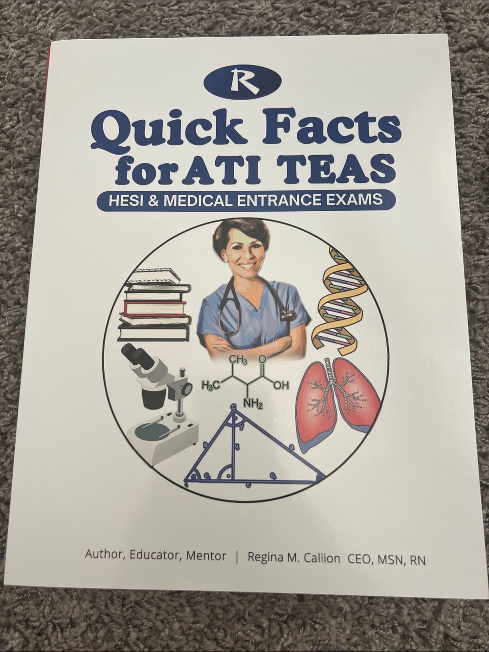 Quick Facts for ATI TEAS Study Guide - White & Blue Cover